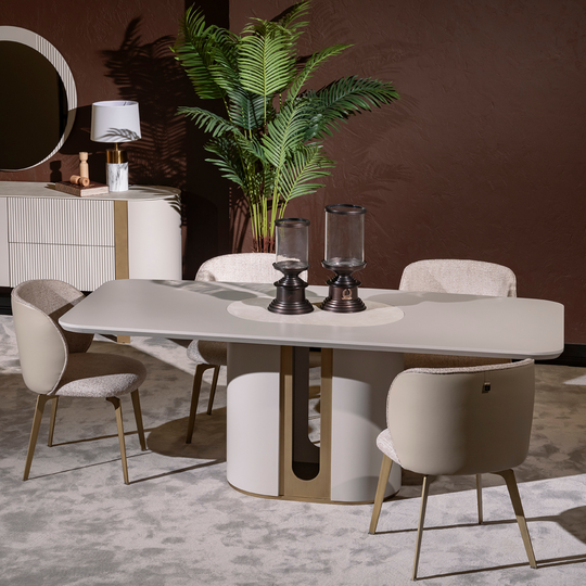 Set Masa de Dining cu Scaune, Elba