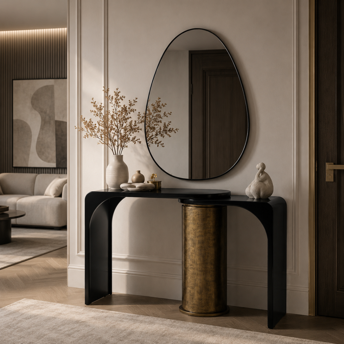 Consola Luxury Oslo cu oglinda – Eleganță Modernă