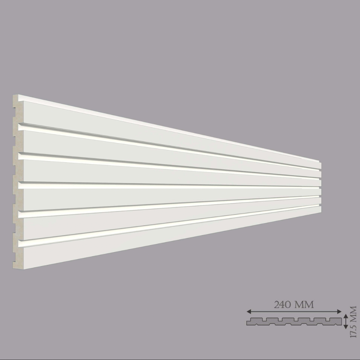 Panou liniar de interior poliuretan RIFLAJ LINEA dimensiuni 240×17.5x2000mm