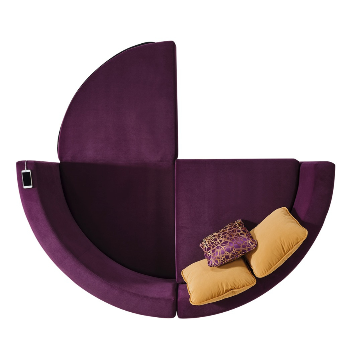 Set Canapea extensibilă de 3 locuri cu fotolii, Relax