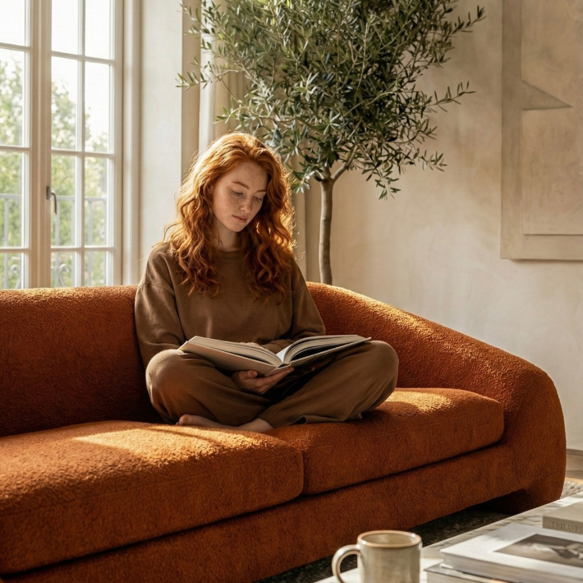 Canapea Bouclé Riva– design modern pentru living