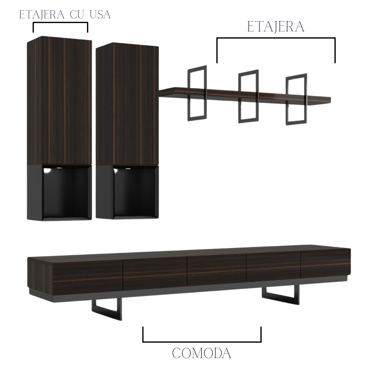 Comoda Tv Modulara, Elegant