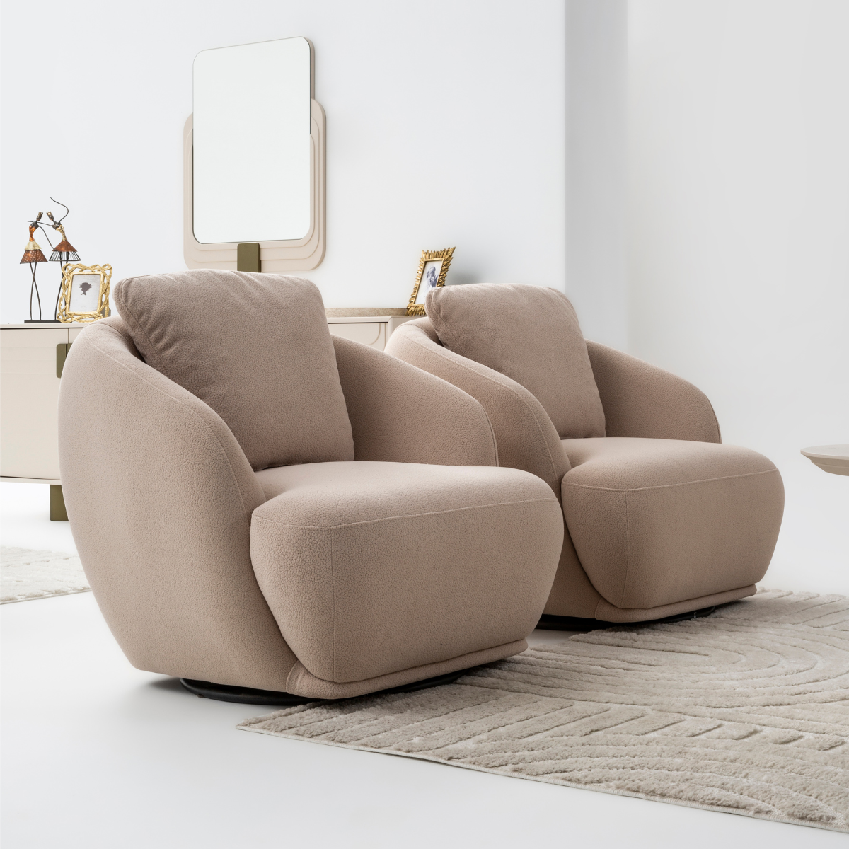 Fotoliu Modern, Lily crem