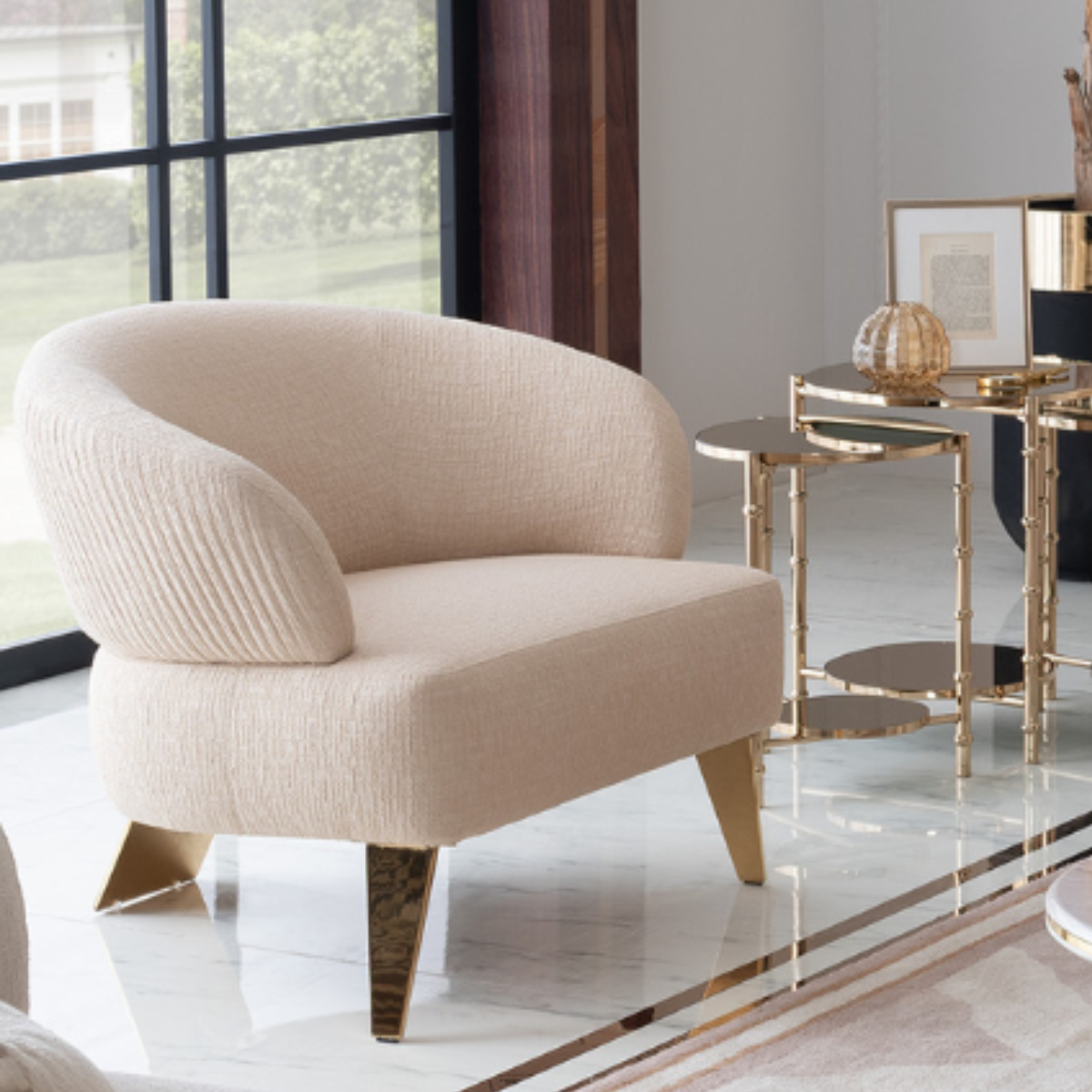 Fotoliu de lux, Electra crem