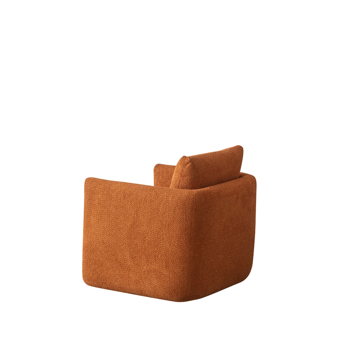 Orange armchair on a white background