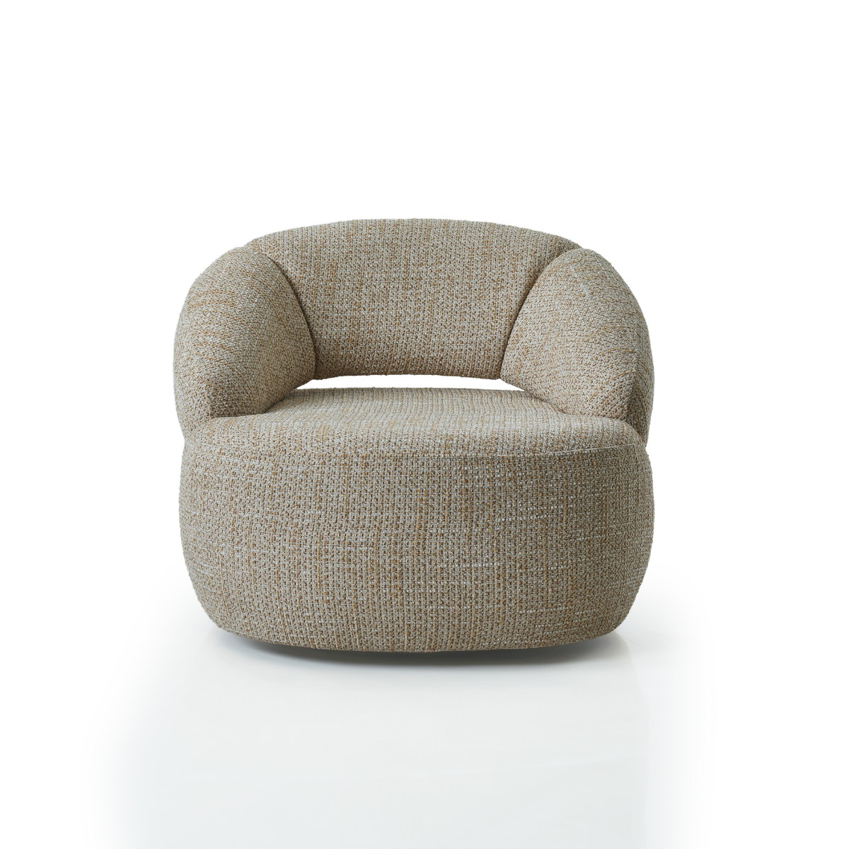 Beige armchair on a white background