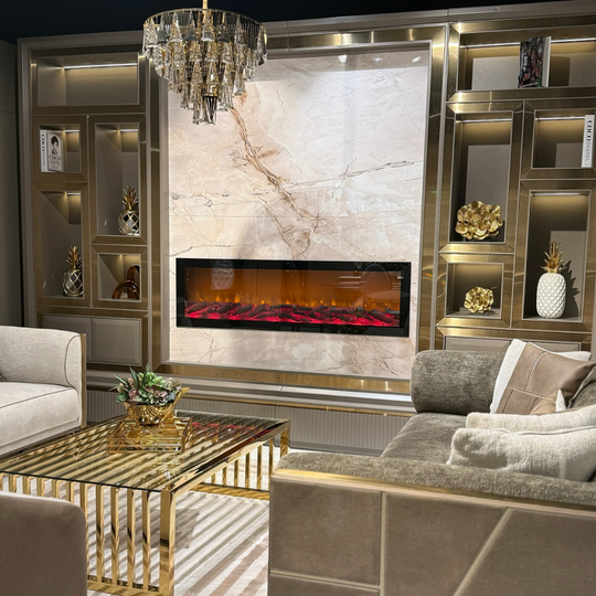 Biblioteca De Lux cu Semineu și panou tv, Insta