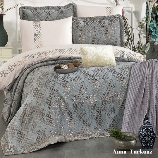 Set Lenjerie de Pat Premium 9 Piese, Anna