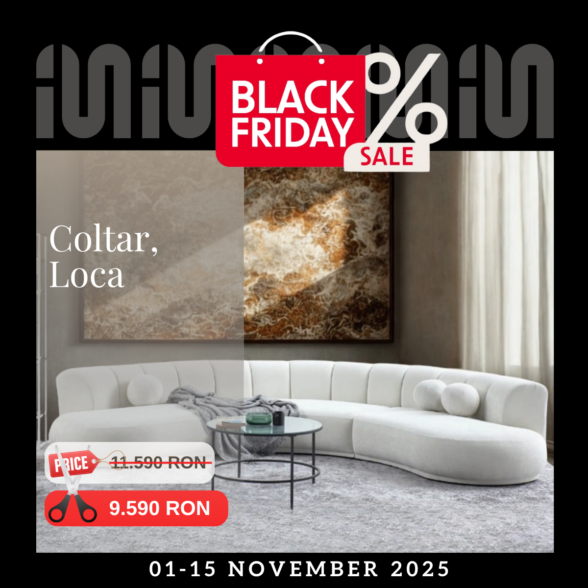 Colțar Modern Bucle, Loca