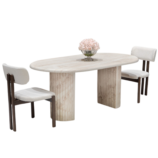 Masa de dining din Piatră Naturală Travertino, COD 117