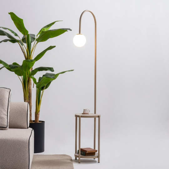 Masuta cu blat din marmura si veioza, Renat S