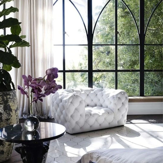 Fotoliu de lux Milano Chester, roz