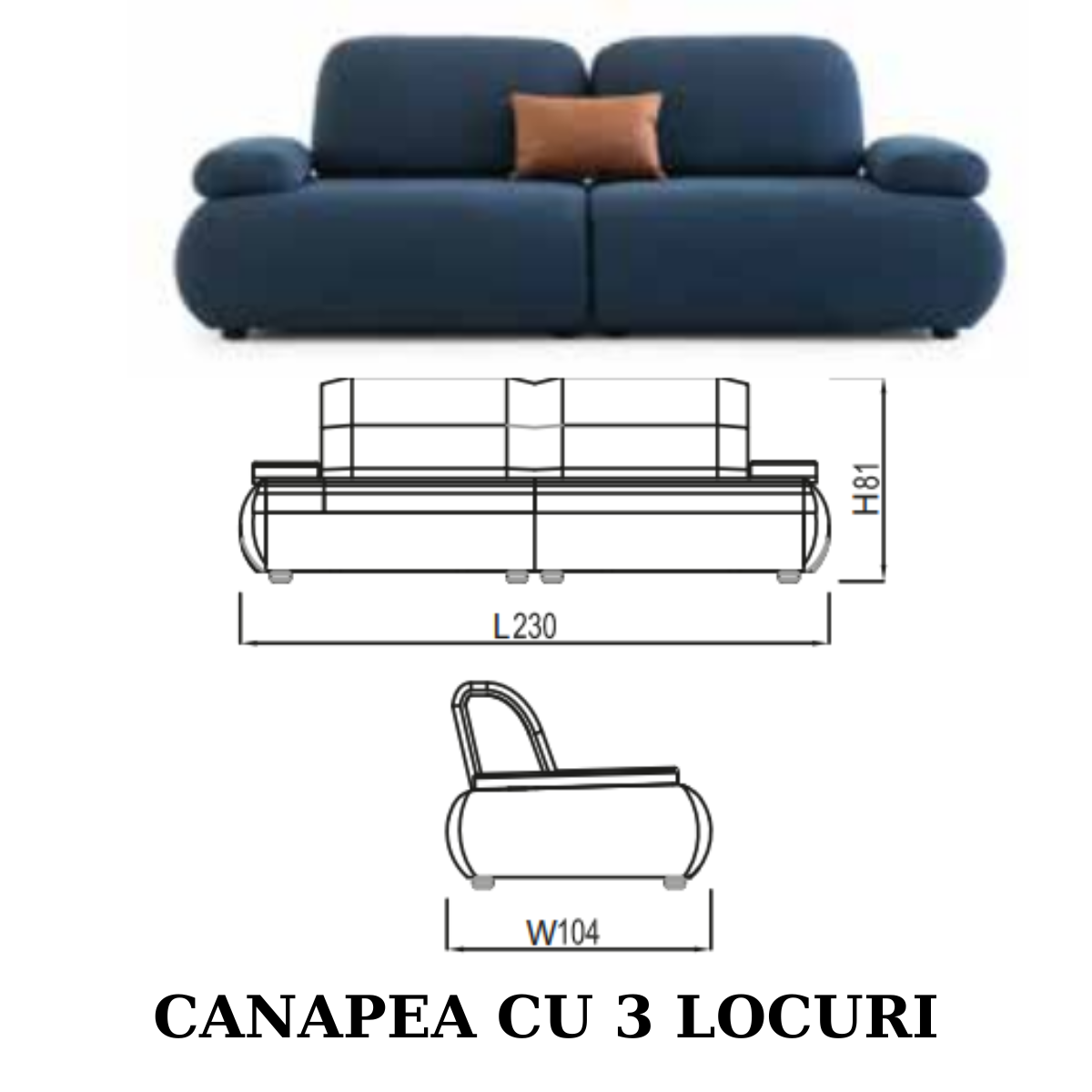 Canapea Modernă Bucle, Franka