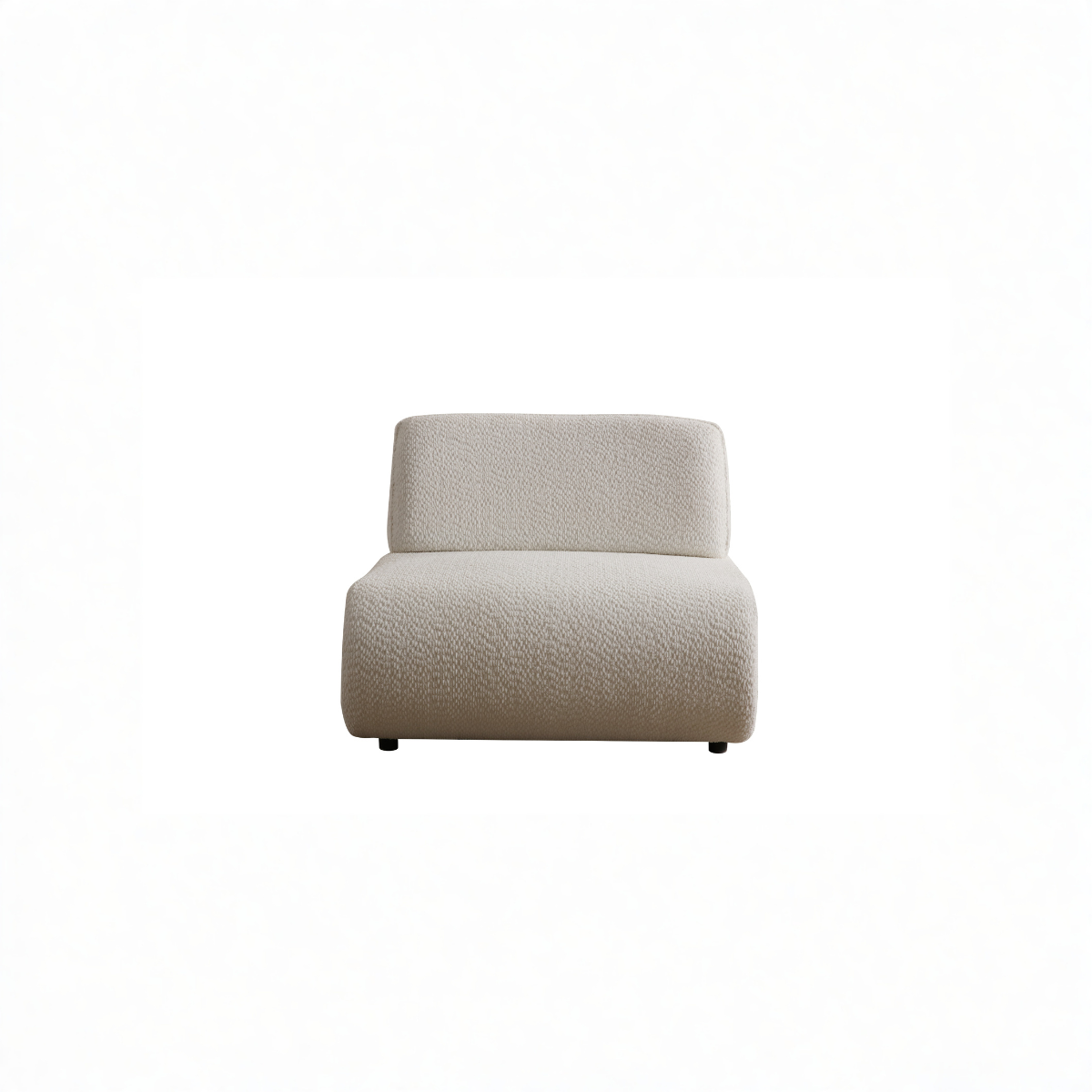 Beige armchair on a white background