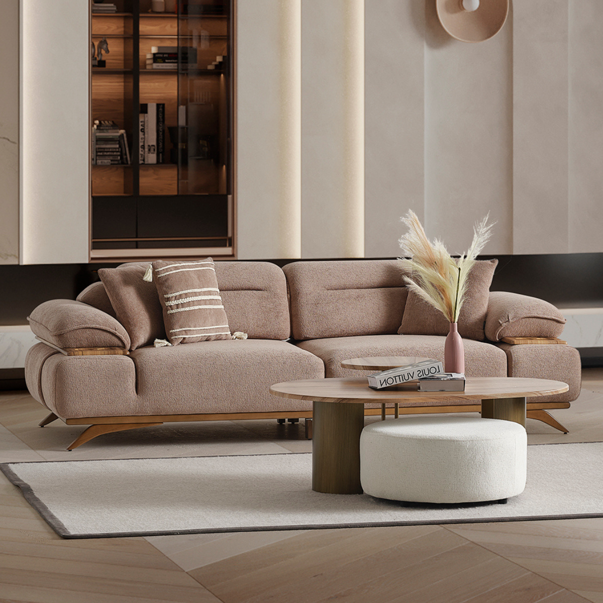 Set Canapea Bucle cu 2 Fotolii, Safir