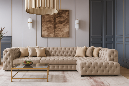 Colțar de Lux, Vivre bej 320 X 226 ,colt dreapta