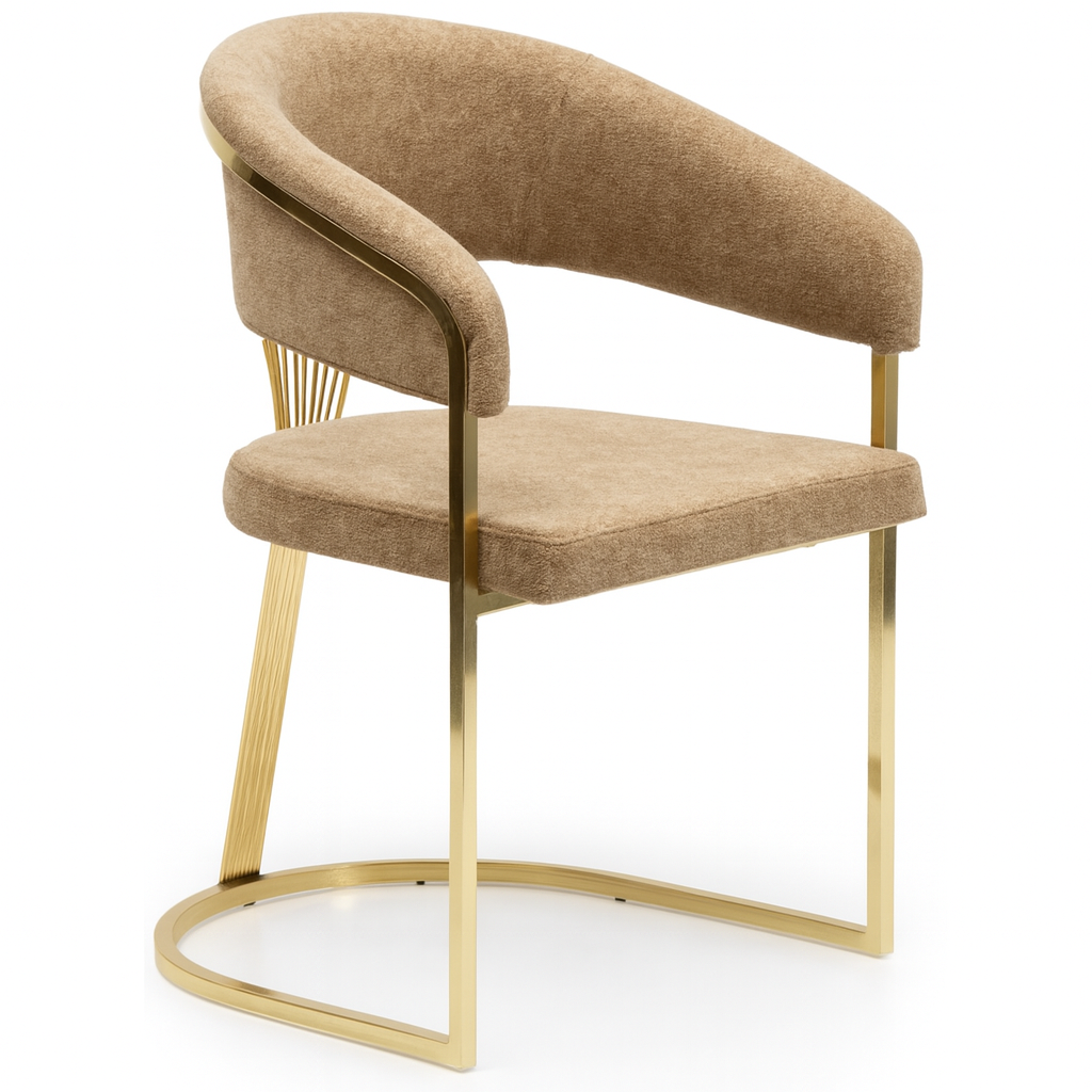 Moreno scaun bucle , cappuccino -gold