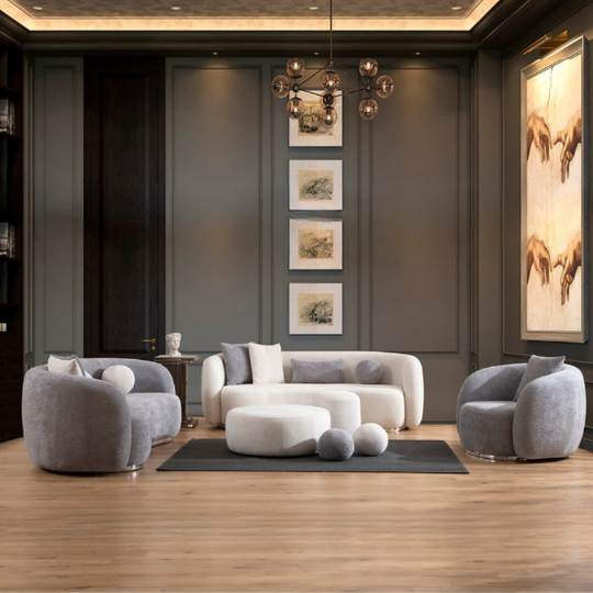 Set Canapea cu Fotolii , Rocco Bucle