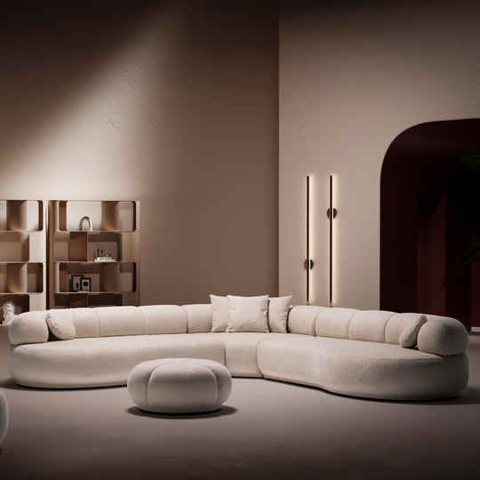 Coltar modern bucle, Camelia