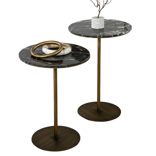 Set masute laterale cu blat din marmura, Cisa S