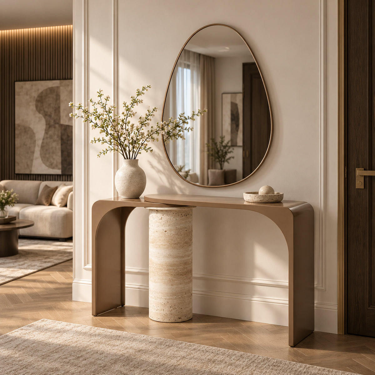 Consola Luxury Oslo cu oglinda – Eleganță Modernă