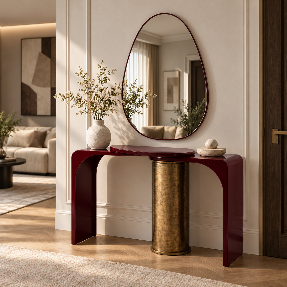 Consola Luxury Oslo cu oglinda – Eleganță Modernă
