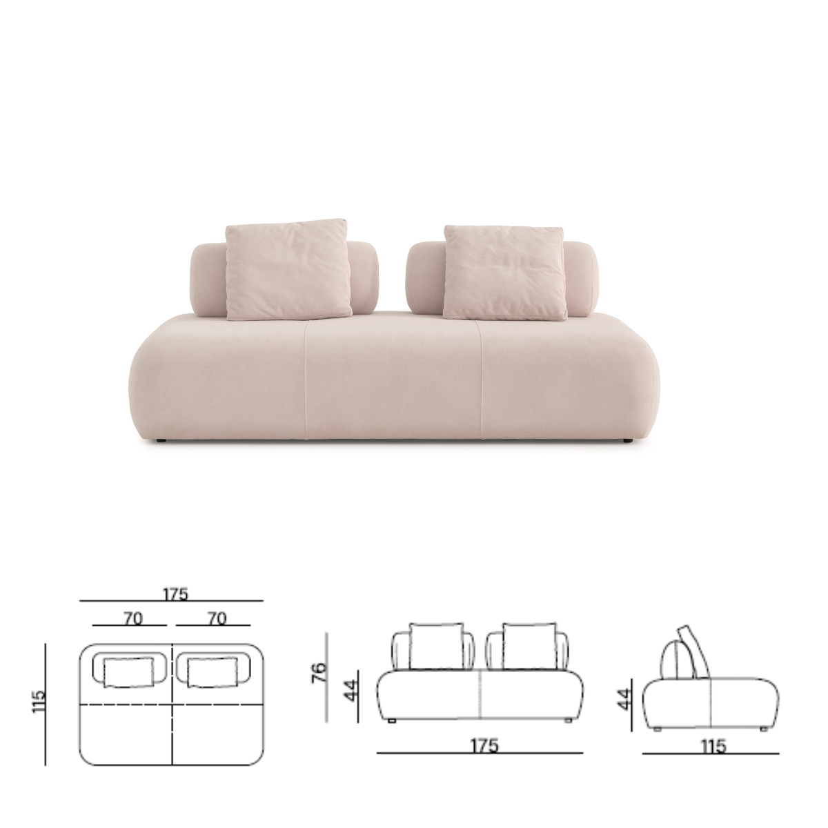 Colectia de Canapele si Coltare Modulare, Marshmallow
