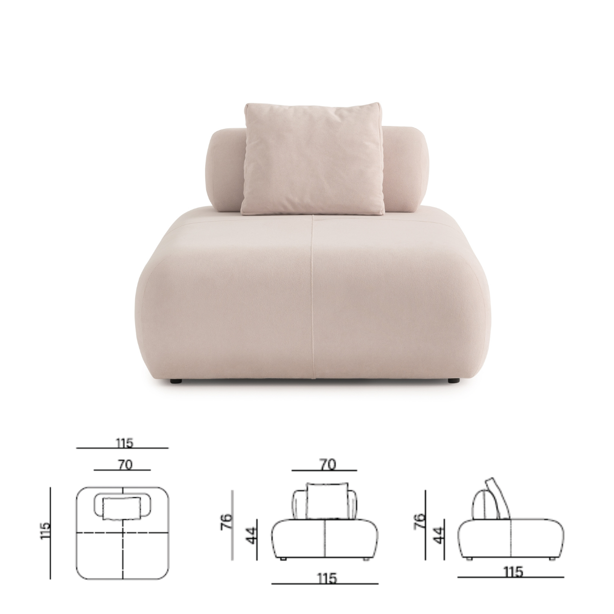 Colectia de Canapele si Coltare Modulare, Marshmallow