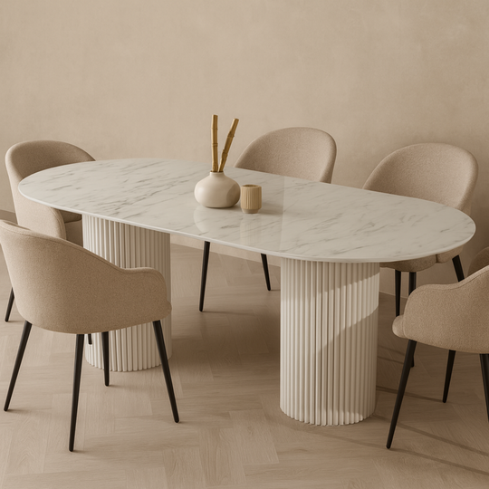 Masă ovala de Dining, Marmo P