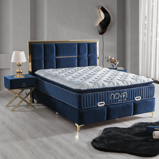 Pat tapițat de lux cu ladă, Nova