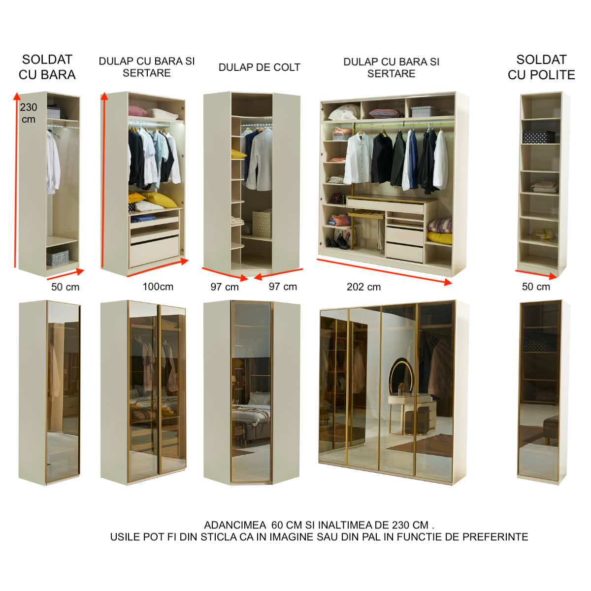 Dulap modular de lux ,Boston – intermobilifurniture