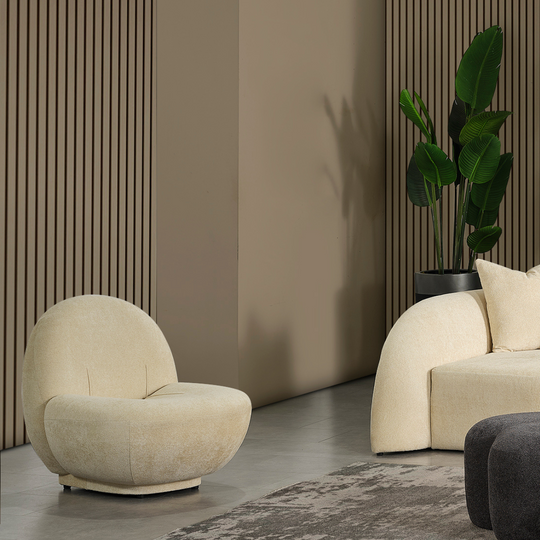 Fotoliu  Bucle, Love ,crem