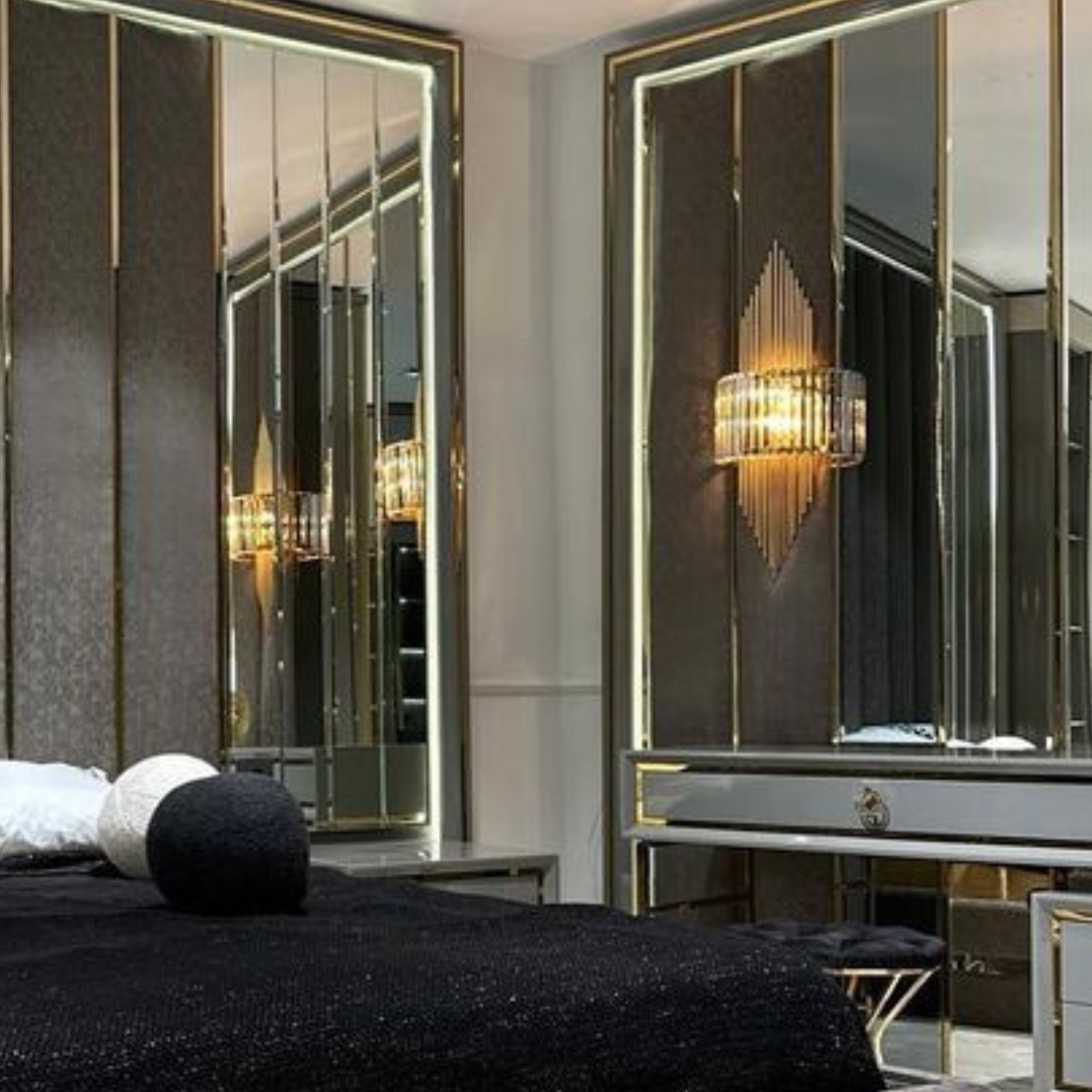 Pat de lux,tapitat cu panou înalt , Paris – intermobilifurniture