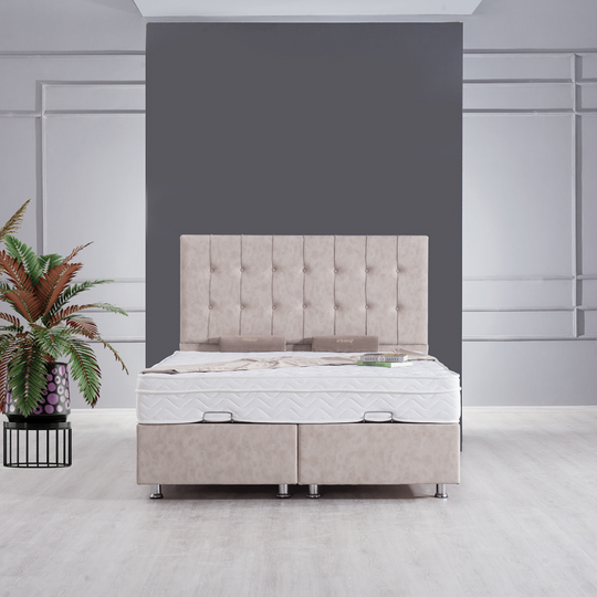 Pat tapițat de lux cu ladă, Four Seasons