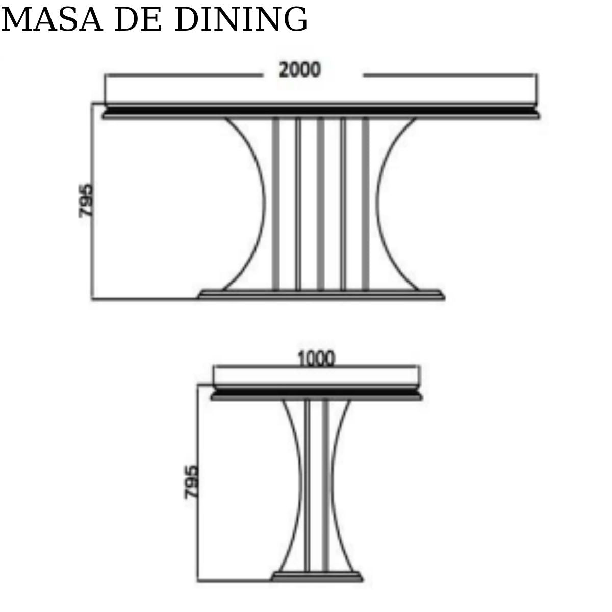 Masa Dining De Lux, Velar